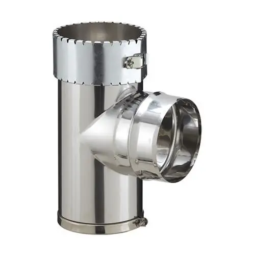 TE AVEC TAMPON D'OBTURATION Diam130 - Vers Inox 130 - FLEXIBLE TE AVEC TAMPON D'OBTURATION Diam130 - Vers Inox 130 - FLEXIBLE
