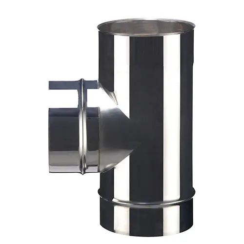 TE DE BRANCHEMENT 90° Diam140 - INOX SOI TE DE BRANCHEMENT 90° Diam140 - INOX SOI