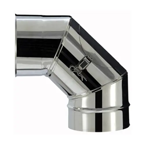 COUDE AVEC TRAPPE DE VISITE 90° Diam130 - INOX SOI COUDE AVEC TRAPPE DE VISITE 90° Diam130 - INOX SOI