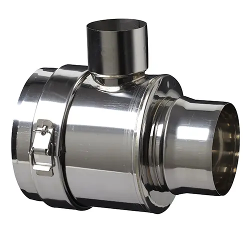 ELEMENT DROIT PRISE D'AIR HORIZONTAL 90° Diam100/150 (réduit vers adaptateur) PGI ELEMENT DROIT PRISE D'AIR HORIZONTAL 90° Diam100/150 (réduit vers adaptateur) PGI