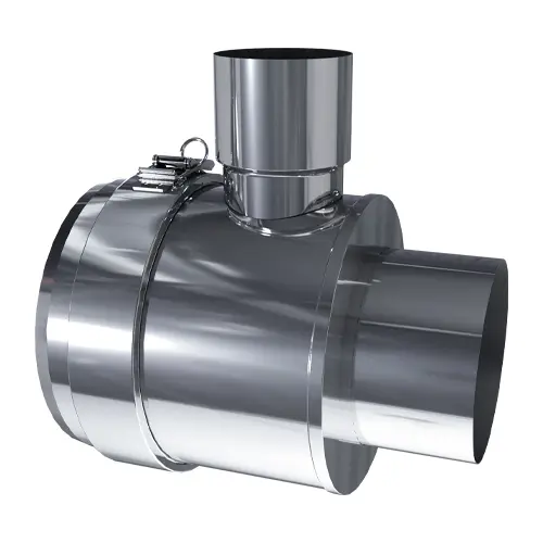 ELEMENT DROIT PRISE D'AIR HORIZONTAL 90° Diam80/130 vers buse PGI ELEMENT DROIT PRISE D'AIR HORIZONTAL 90° Diam80/130 vers buse PGI