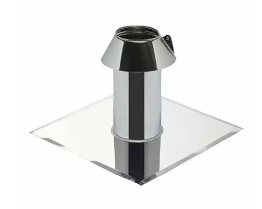 SOLIN INOX Toit plat - Diam100 - Avec collerette à joint - CONDENSOR SOLIN INOX Toit plat - Diam100 - Avec collerette à joint - CONDENSOR
