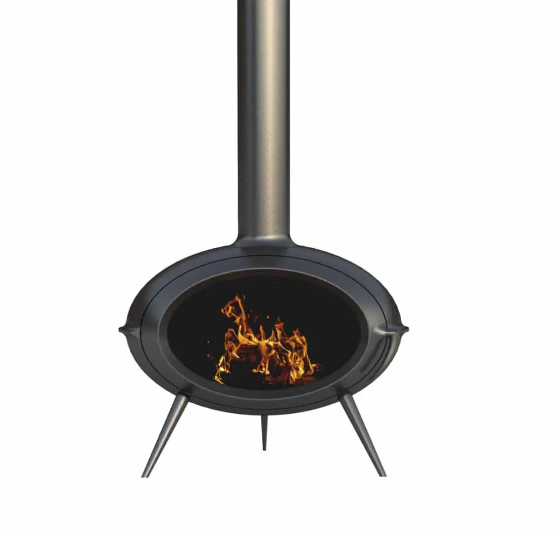 BRIO - Anthracite - 7kW - Raccordable - Poêle à Bois - Photo détourée de face