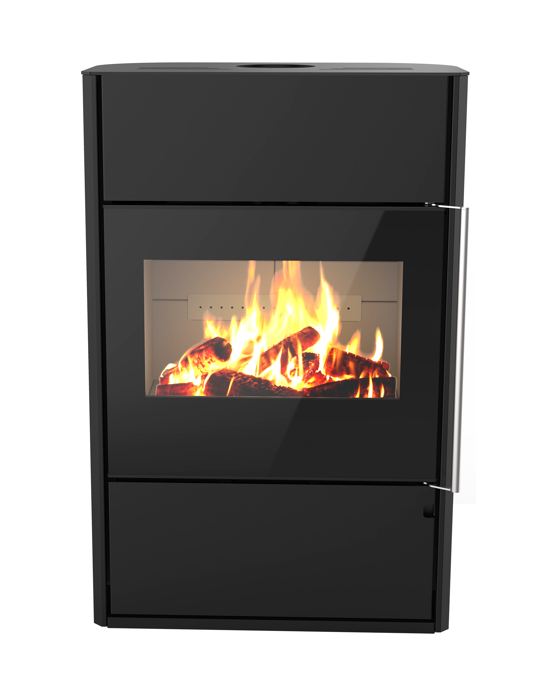 HORIZON'L + Accumulateur - Acier Noir - 8 kW - Poêle à Bois