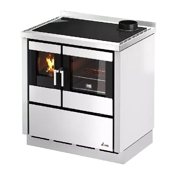 Cuisinière à bois KOOK 60 Vent. - Acier Blanc - 6,2 kW Cuisinière à bois KOOK 60 Vent. - Acier Blanc - 6,2 kW