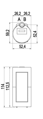 Poêle à granulés SHELL 9 UP - Acier Blanc - 9,1 kW - Schéma de côtes