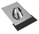 SOLIN INOX Tuile 15°/30° Diam130 - Avec Kit d'étanchéité (couleur noir)