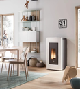 Poêle à granulés PRINCE 11 - Acier blanc - 10,5 kW