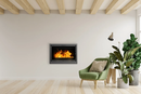 Insert à bois K80 - Acier Noir - 12 kW
