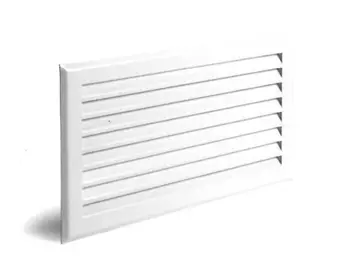 Grilles à lamelles 330X250mm - Acier Blanc - Passage d'air 480cm2 Grilles à lamelles 330X250mm - Acier Blanc - Passage d'air 480cm2