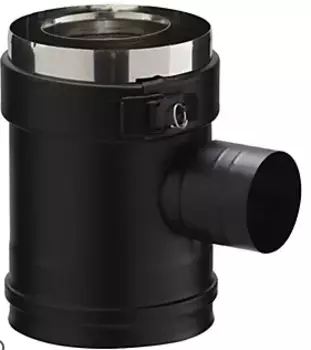 ELEMENT DROIT PRISE D'AIR 90° Noir Diam80/130 - PGI ELEMENT DROIT PRISE D'AIR 90° Noir Diam80/130 - PGI
