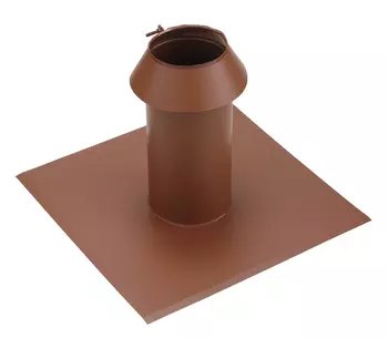 SOLIN TOIT PLAT Peint Noir Diam80/130 Noir - avec collerette à joint - PGI SOLIN TOIT PLAT Peint Noir Diam80/130 Noir - avec collerette à joint - PGI