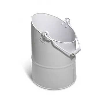 SEAU CYLINDRIQUE - DIAM 26.5 - BLANC/ACI ER SEAU CYLINDRIQUE - DIAM 26.5 - BLANC/ACI ER