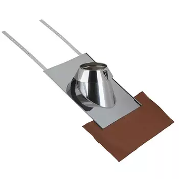 SOLIN INOX Tuile 15°/30° Diam100/150 - Avec collerette à joint - PGI SOLIN INOX Tuile 15°/30° Diam100/150 - Avec collerette à joint - PGI