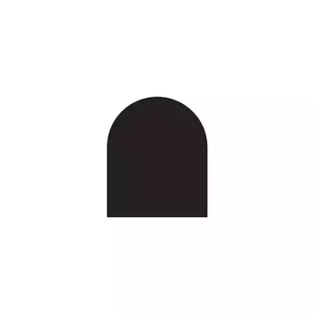 PLAQUE DE SOL - Hémicycle 80X100cm (Face Arrondie) - Acier 2mm noir