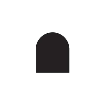 PLAQUE DE SOL - Hémicycle 100x100cm (Face arrondie) - Acier 2mm noir