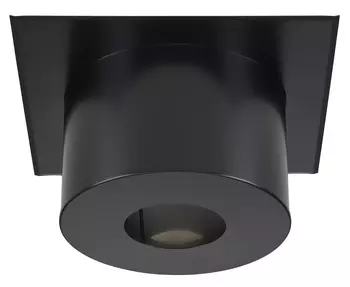 FINITION PLAFOND Carrée H22cm Diam150 - Noir - 180/230IG - INOX GALVA