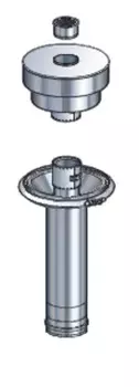 KIT SORTIE DE TOIT TRADINOV Diam100/150 (KATF Réglable) - 230IG - INOX GALVA KIT SORTIE DE TOIT TRADINOV Diam100/150 (KATF Réglable) - 230IG - INOX GALVA