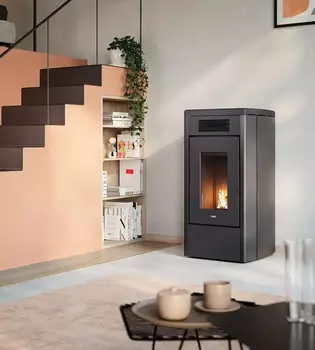 Poêle à granulés - ATENA 12 PLUS - Acier Anthracite - 12 kW