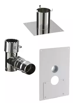 KIT DEPART SOL 45° Rectangulaire Noir - Diam80/130 PGI vers 80 Flexible KIT DEPART SOL 45° Rectangulaire Noir - Diam80/130 PGI vers 80 Flexible