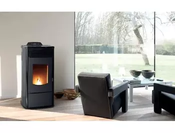 Poêle à granulés SILVER - Céramique Noir - 7KW