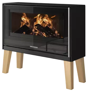 ZIVA XL + 4 Pieds Bois (+ plaque montage) - 8kW - Poêle à Bois ZIVA XL + 4 Pieds Bois (+ plaque montage) - 8kW - Poêle à Bois