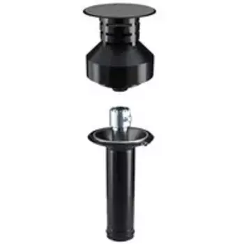 KIT SORTIE DE TOIT RONDE Diam80/130 Noir (KATF Réglable) - 230IG - INOX GALV KIT SORTIE DE TOIT RONDE Diam80/130 Noir (KATF Réglable) - 230IG - INOX GALV