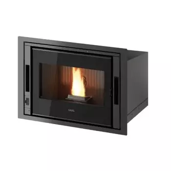 Insert à granulés ZEFIRO 9 - Acier Noir - 9,3 kW