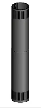 HABILLAGE VENTILE - 95/150cm Diam130 Noir Mat - DESIGN'UP HABILLAGE VENTILE - 95/150cm Diam130 Noir Mat - DESIGN'UP