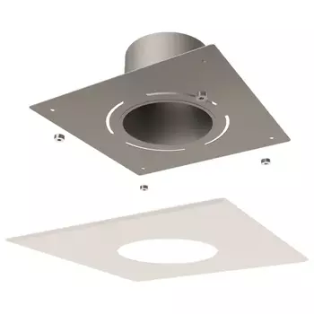 PLAQUE DE FINITION Tubage ventile 20x20cm - Diam180 Blanc PLAQUE DE FINITION Tubage ventile 20x20cm - Diam180 Blanc