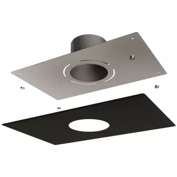 PLAQUE DE FINITION Tubage ventile 20x40cm - Diam180 Noir PLAQUE DE FINITION Tubage ventile 20x40cm - Diam180 Noir