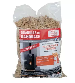 SAC RAMONAGE CHIMIQUE A PELLETS 1,5KG SAC RAMONAGE CHIMIQUE A PELLETS 1,5KG