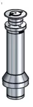 SORTIE DE TOIT RONDE H1m 0/120% Diam130 - LISS-ISO DP SORTIE DE TOIT RONDE H1m 0/120% Diam130 - LISS-ISO DP