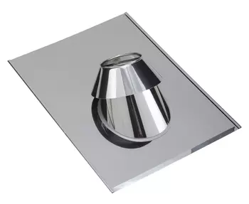 SOLIN INOX Ardoise 30°/45° Diam80 - Avec collerette à joint - THERMINOX TI SOLIN INOX Ardoise 30°/45° Diam80 - Avec collerette à joint - THERMINOX TI