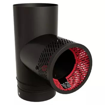 TE Regul'art Simple Diam130 Noir mat - Pour raccordement acier 2mm - ACIER 2MM TE Regul'art Simple Diam130 Noir mat - Pour raccordement acier 2mm - ACIER 2MM
