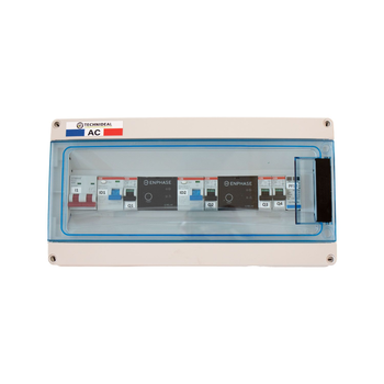 COFFRET AC ENPHASE MONOPHASE 2X20A/30mA IQ RELAY DIS 2A Parafoudre Type II 20kA COFFRET AC ENPHASE MONOPHASE 2X20A/30mA IQ RELAY DIS 2A Parafoudre Type II 20kA