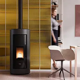 Poêle à bois FLORENCE - Acier Noir - 10 kW