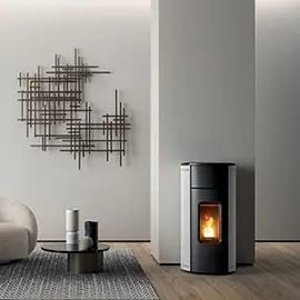 Poêle à granulés KUNAL AIR UP/XUP - Acier Noir - 6 kW